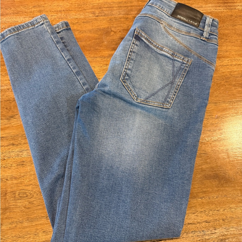 Kendall + Kyle The Kontour High Rise Women 26 Slight Distress Blue Skinny Jeans